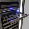 Vinotemp VT - 24PR125 Private Reserve Series Panel Ready Dual - Zone 24" Wine Cooler, 126 Bottle Capacity, in Black - TheChefStore.Com