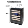 Vinotemp VT - 24PR46 Private Reserve Series Panel Ready Dual - Zone 24" Wine Cooler, 46 Bottle Capacity, in Black - TheChefStore.Com