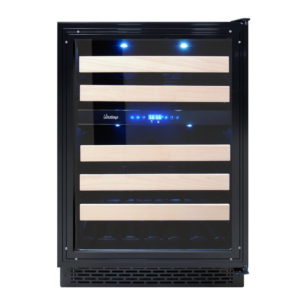 Vinotemp VT - 24PR46 Private Reserve Series Panel Ready Dual - Zone 24" Wine Cooler, 46 Bottle Capacity, in Black - TheChefStore.Com