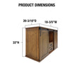 Vinotemp VT - RUSTICRED3D Rustic Wood Wine Cellar Credenza with Sliding Barn Doors, 65" x 38", in Golden Oak - TheChefStore.Com