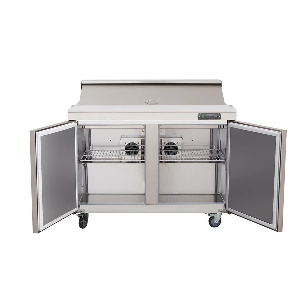 Westlake WKSR - 48B 48" Double Door Sandwich Prep Table Refrigerator, Stainless Steel - TheChefStore.Com