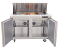 Westlake WKSR - 48BM 48" Double Door Mega Top Sandwich Prep Table Refrigerator, Stainless Steel - TheChefStore.Com