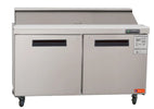 Westlake WKSR - 60B 60" Double Door Mega Top Sandwich Prep Table Refrigerator, Stainless Steel - TheChefStore.Com