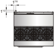 Atosa AGR-6B 36" 6 Burner Gas Range, One 26'' Oven; 2 Oven Racks, Castors Included - TheChefStore.Com