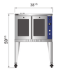 Atosa ATCO-513B-1 Bakery Depth Gas Convection Oven, 5 Shelves, 46,000 BTU, Legs and Castors - TheChefStore.Com