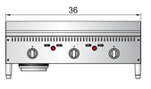Atosa ATTG-36 36" Thermostatic Gas Griddle, 75,000 BTU, 1" Thick Griddle Plate - TheChefStore.Com