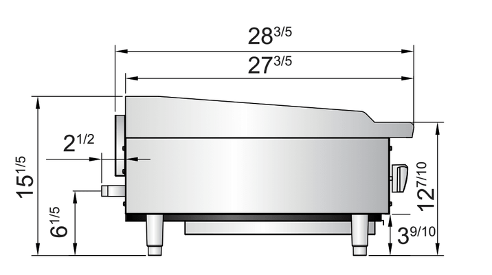 Atosa Attg 48 48 Thermostatic Gas Griddle 100000 Btu 1 Thick Griddle Plate — Thechefstorecom 2736