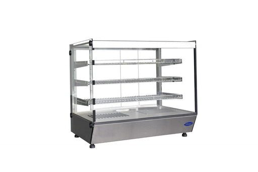 Atosa CHDS-71 Countertop Heated Square Display Case, 7.1 cu ft, 3 Stainless Steel Shelves - TheChefStore.Com