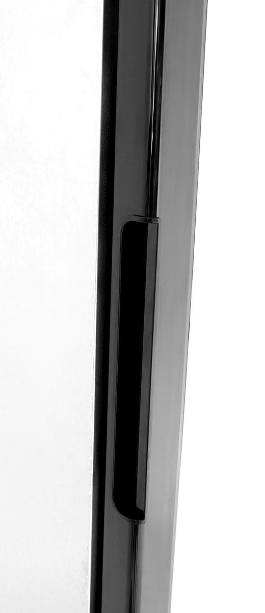 Atosa MCF8724GR 81.9" 3 Door Black Exterior Glass Door Refrigerator Merchandiser, 69.5 Cu. Ft. - TheChefStore.Com