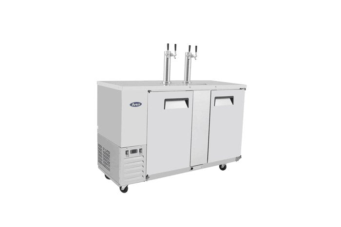 Atosa MKC58GR 58" Double Dual Tap Keg Cooler, Stainless Steel - TheChefStore.Com