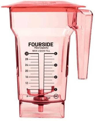 Blendtec 40-711-07 (FourSideRed-H) FourSide™ Blender Container, 75 oz. 5 packs - TheChefStore.Com