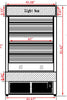 Coldline AOC-46-B 46" Black Open Air Refrigerated Display Merchandiser - TheChefStore.Com
