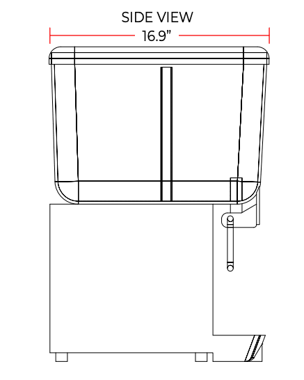 Coldline BD15-STIR Single Bowl Beverage Dispenser with Stirring System - TheChefStore.Com