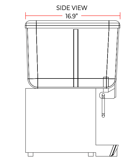 Coldline BD35-PUMP 25" Triple Bowl Beverage Dispenser with Pump Spray System - TheChefStore.Com