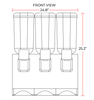 Coldline BD35-PUMP 25" Triple Bowl Beverage Dispenser with Pump Spray System - TheChefStore.Com