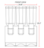 Coldline BD35-STIR Triple Bowl Beverage Dispenser with Pump Spray System - TheChefStore.Com