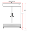 Coldline C-2RE 54" Double Solid Door Reach-In Refrigerator - TheChefStore.Com