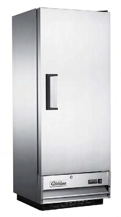 Coldline C12F 25" Reach-in Freezer, 23.5" Narrow Depth, 64.7" Height, 11 Cu. Ft. - TheChefStore.Com
