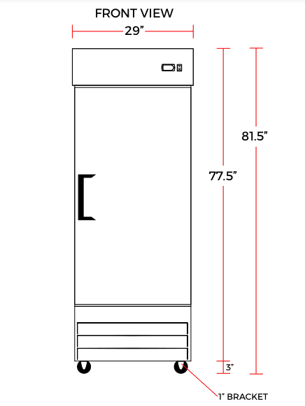 Coldline C19F 29" Single Solid Door Narrow Depth Reach-In Freezer - TheChefStore.Com