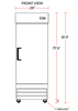 Coldline C19R 29" Single Solid Door Narrow Depth Reach-In Refrigerator - TheChefStore.Com