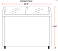 Coldline CA265 41" Curved Sliding Glass Top Lid Display Freezer, 7 Cu. Ft - TheChefStore.Com