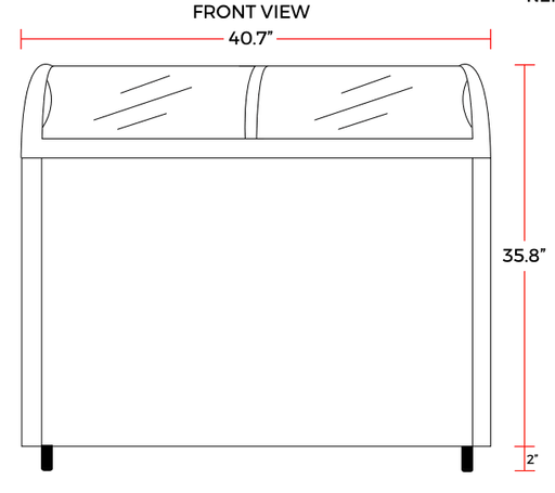 Coldline CA265 41" Curved Sliding Glass Top Lid Display Freezer, 7 Cu. Ft - TheChefStore.Com