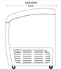 Coldline CA365 50" Curved Sliding Glass Top Lid Display Freezer, 10 Cu. Ft - TheChefStore.Com