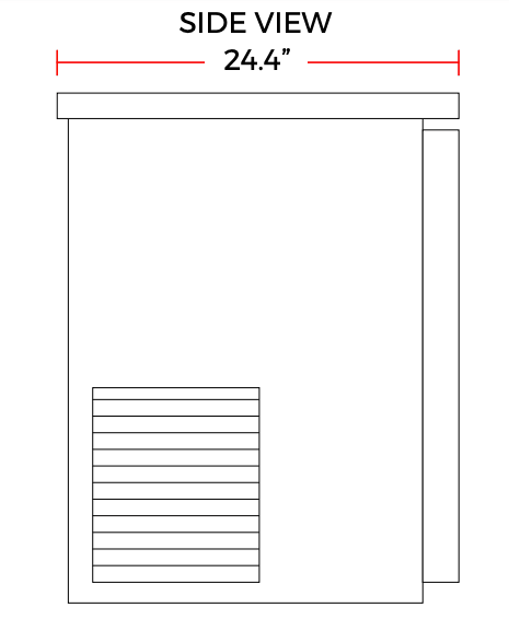 Coldline CBB-48 48" Black Counter Height Narrow Solid Door Back Bar Refrigerator - TheChefStore.Com