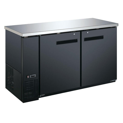 Coldline CBB-60 60" Black Counter Height Narrow Solid Door Back Bar Refrigerator - TheChefStore.Com