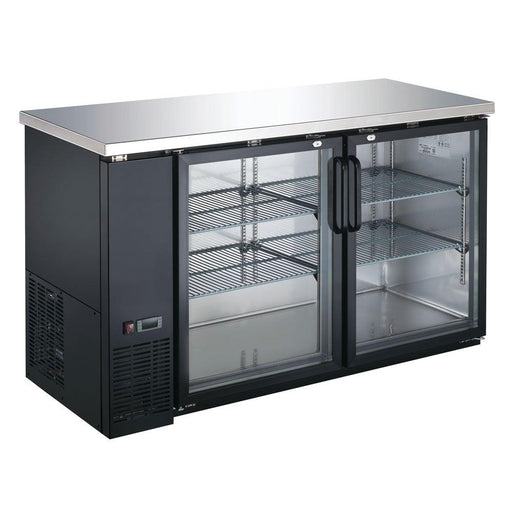 Coldline CBB-60G 60" Black Counter Height Narrow Glass Door Back Bar Refrigerator - TheChefStore.Com