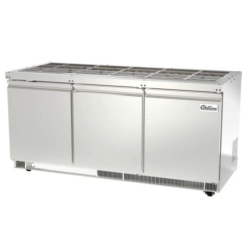 Coldline CBT-72 72" Stainless Steel Refrigerated Salad Bar, Buffet Table, Self Service - TheChefStore.Com