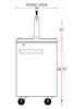 Coldline CDD-1 24″ Refrigerated Direct Draw Beer Dispenser with 1 Spout, 6.5 Cu. Ft. - TheChefStore.Com