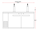 Coldline CDD-60 60″ Refrigerated Direct Draw Beer Dispenser, 15.8 Cu. Ft. - TheChefStore.Com