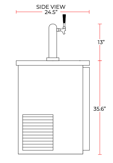 Coldline CDD-60 60″ Refrigerated Direct Draw Beer Dispenser, 15.8 Cu. Ft. - TheChefStore.Com