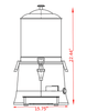 Coldline CHOCO10 16" 10 Liter Hot Beverage Dispenser - TheChefStore.Com