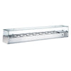 Coldline CTP70SG 71" Refrigerated 8 Pan Glass Top Cover Countertop Salad Bar - TheChefStore.Com