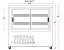 Coldline DC36-B 36" Black Refrigerated Curved Glass Deli Meat Display Case - TheChefStore.Com