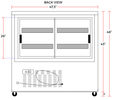 Coldline DC48-B 48" Black Curved Glass Refrigerated Deli Display Case - TheChefStore.Com