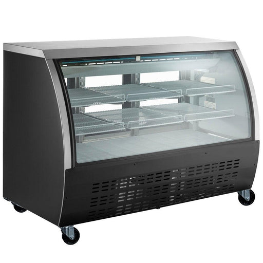 Coldline DC64-B 64" Black Curved Glass Refrigerated Deli Display Case - TheChefStore.Com