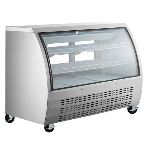 Coldline DC64-SS 64" Stainless Steel Curved Glass Refrigerated Deli Display Case - TheChefStore.Com