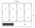 Coldline EGR100 101" Four Glass Swing Door Self-Contained Refrigerated Merchandiser - TheChefStore.Com