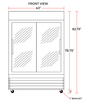 Coldline G40S-B 40" Double Glass Sliding Door Merchandising Refrigerator, Black - TheChefStore.Com