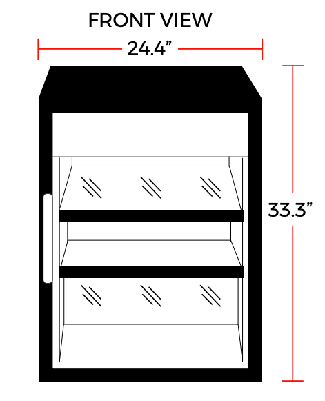 Coldline G5-B 24" Countertop Swing Door Merchandising Refrigerator, Black - TheChefStore.Com