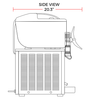 Coldline GRANITA-1 11" Single 3 Gallon Pourover Granita Slush Machine - TheChefStore.Com