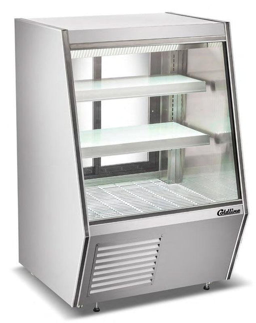 Coldline HDL-36 36" Refrigerated Raw Meat Deli Case with Rear Storage, Slanted Glass - TheChefStore.Com