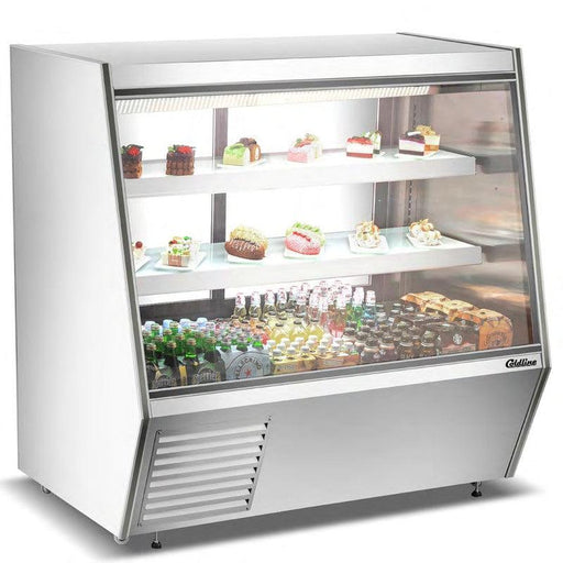 Coldline HDL-60 60" Refrigerated Raw Meat Deli Case with Rear Storage, Slanted Glass - TheChefStore.Com