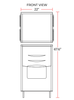 Coldline ICE400M-HA 22" 400 lb. Ice Machine Air Cooled Half Cube Modular with Bin - TheChefStore.Com