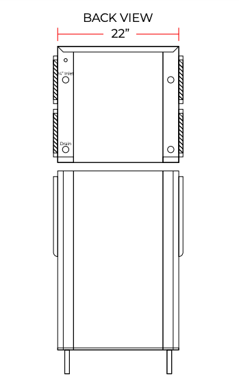 Coldline ICE400M-HA 22" 400 lb. Ice Machine Air Cooled Half Cube Modular with Bin - TheChefStore.Com