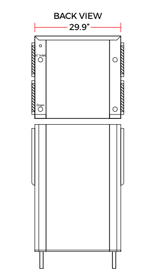 Coldline ICE500M-FA 30" 550 lb. Ice Machine Air Cooled Full Cube Modular with Bin - TheChefStore.Com