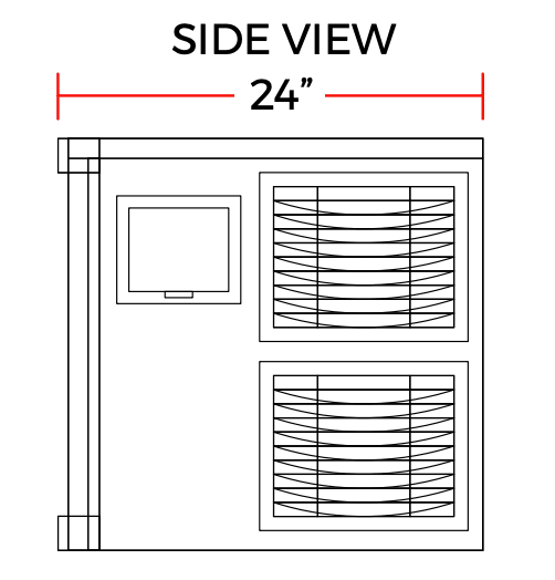 Coldline ICE500T-HA 30" 550 lb. Ice Machine Air Cooled Half Cube Modular - TheChefStore.Com